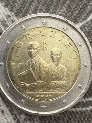 Moneta euro italia - italia, "grazie"