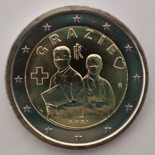 Moneta euro italia - italia, 2021